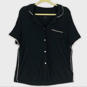 Stars Above Button Up Short Sleeve Pajama Top SzL